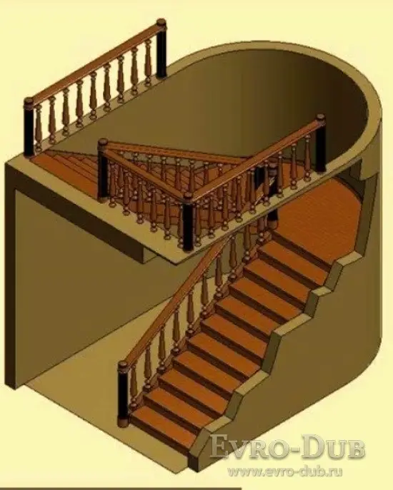Лестница с забежными ступенями (фото, видео, схема, чертеж) | steklorez69.ru